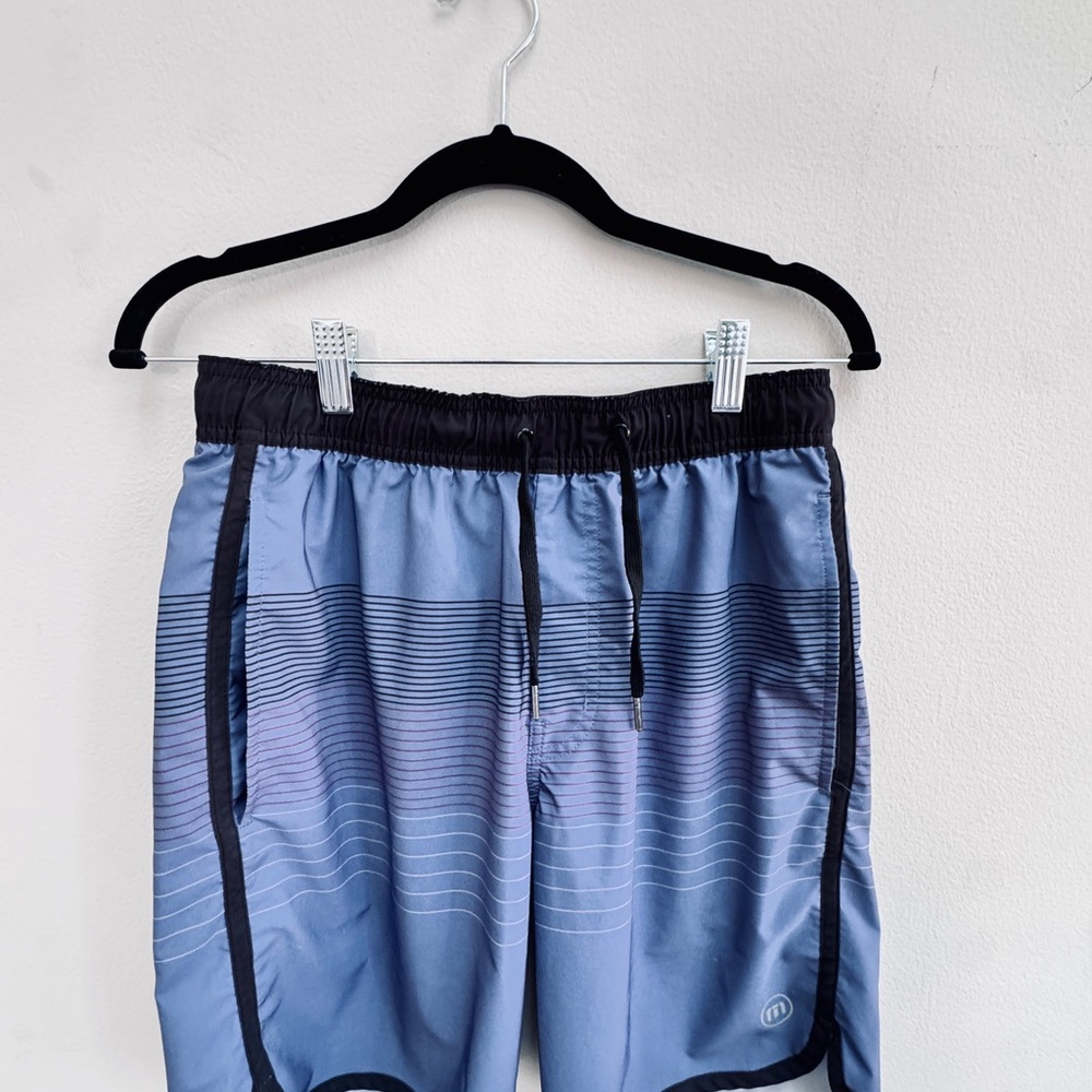 Travis Mathew Blue and Black Athletic Shorts